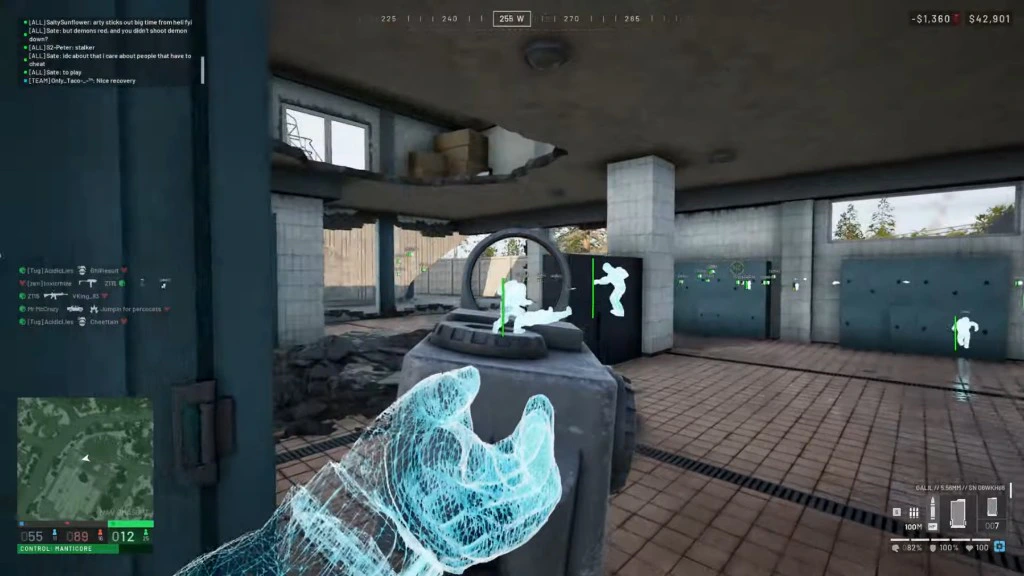 Wallhack ESP through cover WARDOGS wallhack ESP with enemy wireframe through concrete